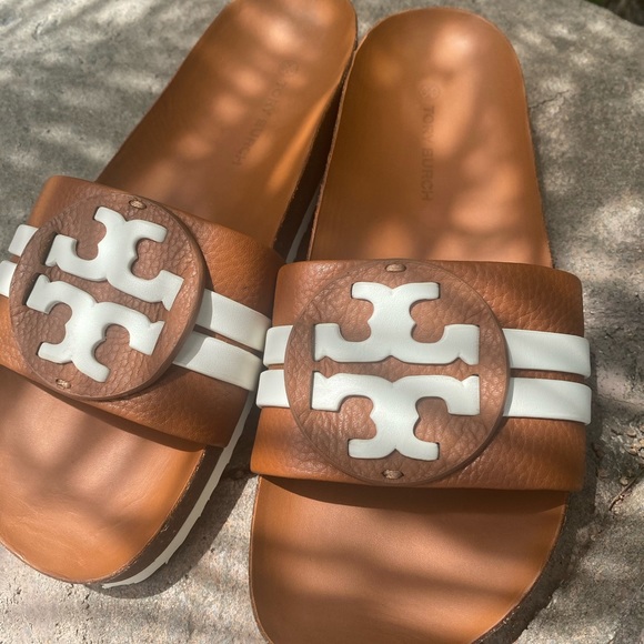 Tory Burch Leigh slides shoes sandals 7.5 - Picture 3 of 10